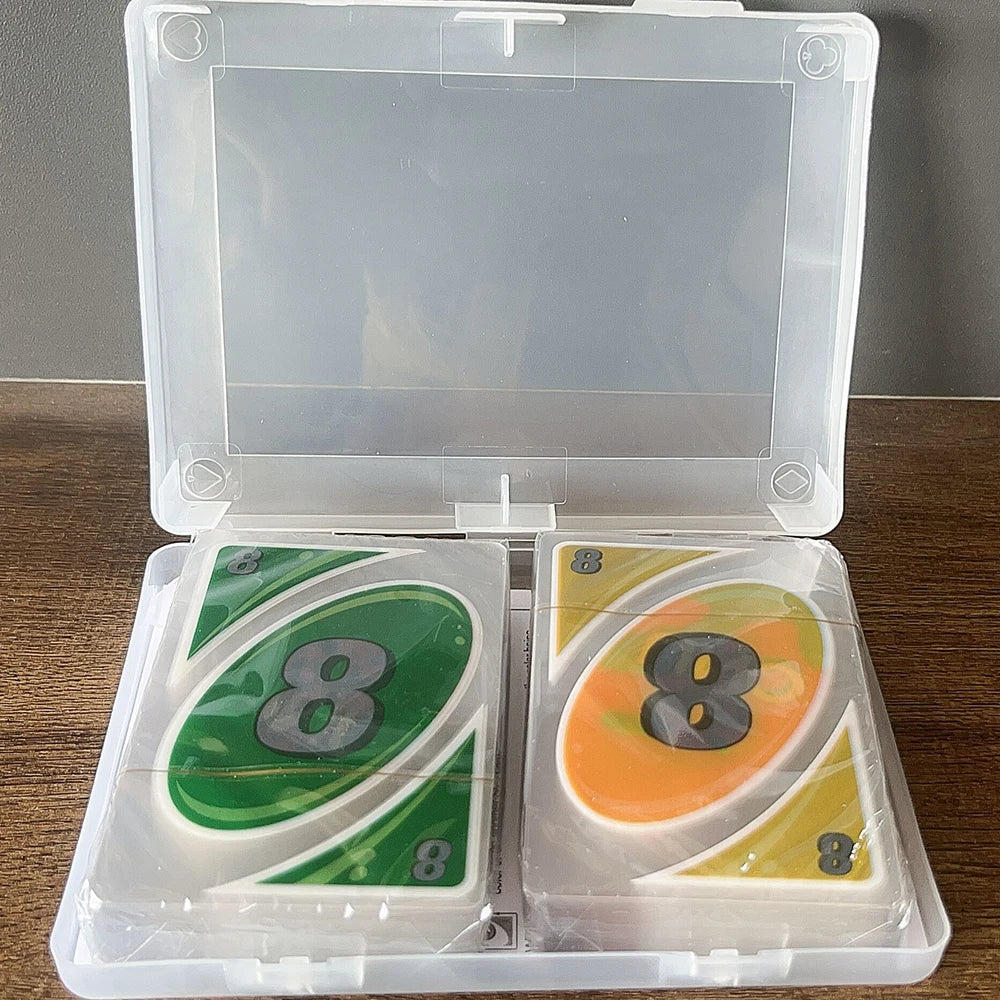 Neues UNO H2O Kartenspiel, transparent, wasserdicht, druckfest, PVC-Kunststoff, transparent, Kinderspielzeug, Spielkarten, Brettspiele, Geburtstagsgeschenke